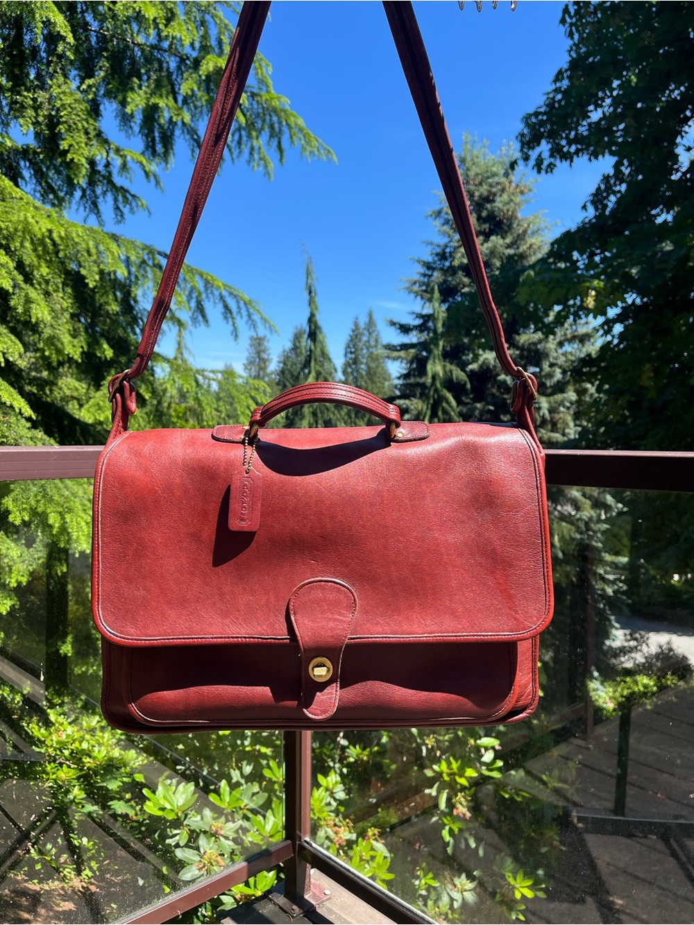 Vintage Coach Metropolitan Brief - pre-94 - United States- Bordeaux - Style 5180 - Picture 15 of 16